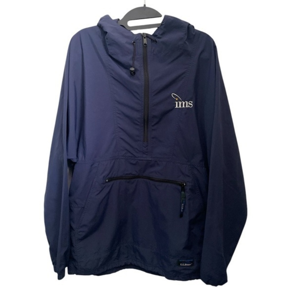 L.L.Bean jacket Navy Blue Hooded Windbreaker